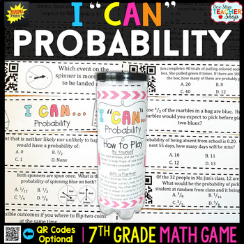Preview of 7th Grade Math Game | Probability