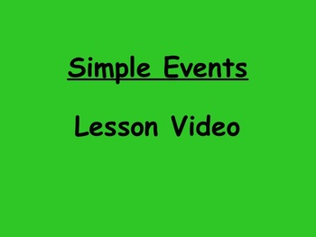 Preview of Probability Simple Events Lesson Video