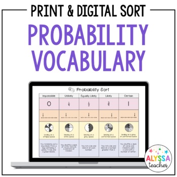 Preview of Probability Sorting Activity | Digital and Print