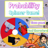 Probability Spinner Game! - 5 Fun Choices! - Math Class Game