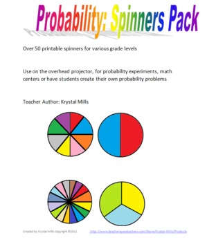 Preview of Probability Spinners Pack