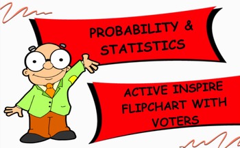 Preview of Probability & Statistics ActiveInspire Flipchart Word Problems w/Voters Activity