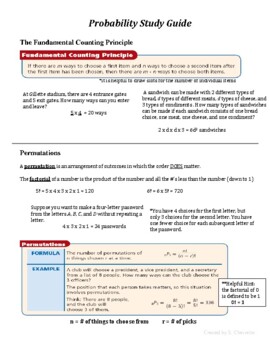 Preview of Probability Study Guide