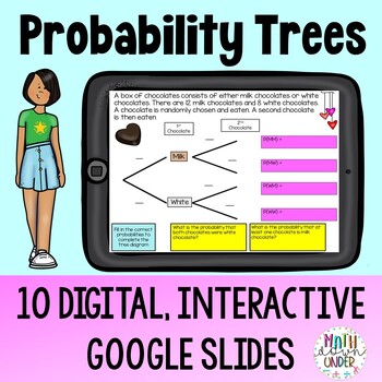 Preview of Probability Tree Diagrams Practice - Digital Activity using Google Slides