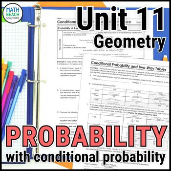 Preview of Probability - Unit 11 - Texas Geometry Curriculum