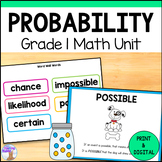 Probability Unit - Grade 1 (Ontario)