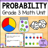 Probability Unit - Worksheets, Posters, Task Cards, Test  
