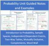 Probability Unit Guided Notes and Practice