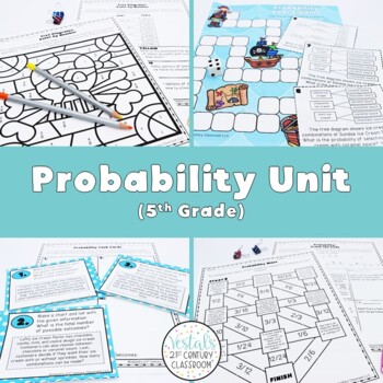 Preview of Probability Unit Plans (Math SOL 5.PS.3) {Digital & PDF Included}