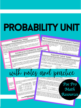 Preview of Probability Unit with notes and practice