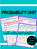 Probability Unit with notes and practice
