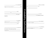 Probability Vocabulary Foldable- Event, Sample Space, Subs
