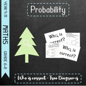 Preview of Probability - Who is Correct - Tree Diagrams