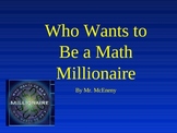 Probability "Who wants to be a Math Millionaire?" Game w/ sound
