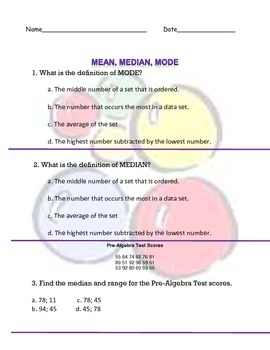 Probability Worksheets by Mo Don | Teachers Pay Teachers