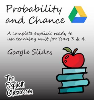Preview of Probability and Chance Unit of Work Google Slides with Learning Targets