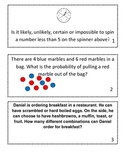 Probability and Combinations Cards