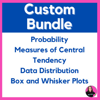 Preview of Probability and Measures of Central Tendency 6th 7th Grade Math Custom Bundle