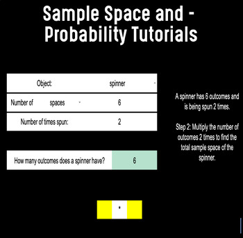 Preview of Probability and Sample Space Tutorials - Guided Probability Practice