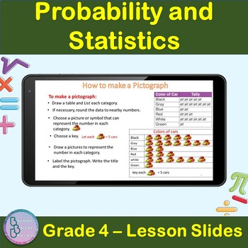 Preview of Probability and Statistics | 4th Grade PowerPoint Lesson Slides Pictograph