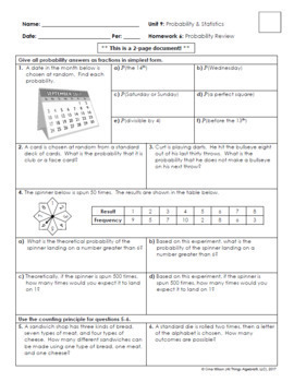 probability and statistics pre algebra unit 9 all things algebra