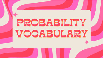 Preview of Probability and Statistics Vocabulary Cards