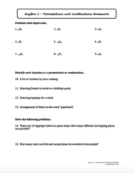 Introduction to Probability and Statistics Worksheet Bundle by Ashley