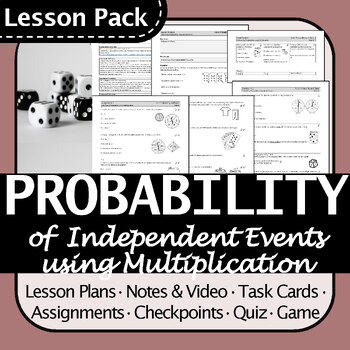 Preview of Probability by Multiplying Lesson Pack | Notes, Activities, Assignment & more!