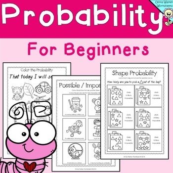 Preview of Probability easy , Grade One, Kindergarten, possible impossible, certain, likely