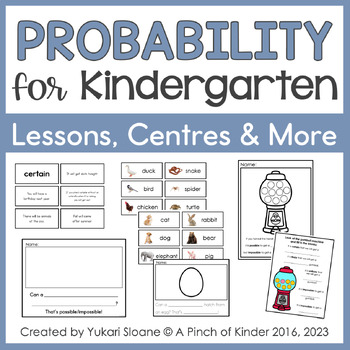 Preview of Probability for Kindergarten: Lessons, Centres and More