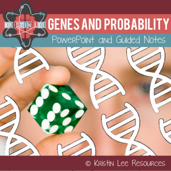 Preview of Genes and Probability PPT w/ Guided Notes and Punnett Square Worksheet