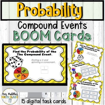 Preview of Probability of Compound Events BOOM cards  