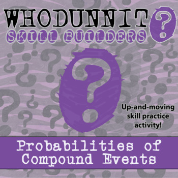 Preview of Probability of Compound Events Whodunnit Activity - Printable & Digital Game
