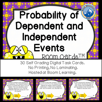 Preview of Probability of Dependent and Independent Events Boom Cards--Digital Task Cards