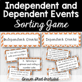 Probability of Independent and Dependent Events Sorting Game