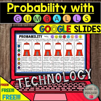 Preview of Probability of Randomly Choosing a Gumball FREE DISTANCE LEARNING GOOGLE SLIDES