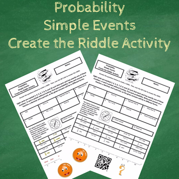 Preview of Probability of Simple Events Create the Riddle Activity