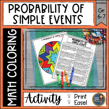 Preview of Probability of Simple Events Math Color by Number
