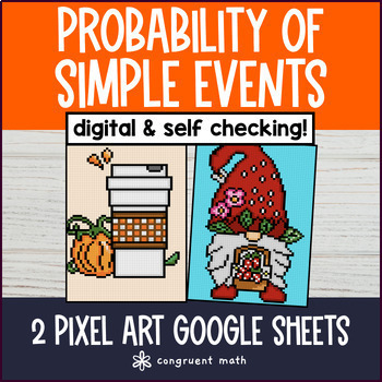 Preview of Probability of Simple Events Pixel Art | Probability Model | Google Sheets