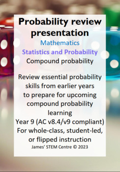 Preview of Probability review presentation - AC Year 9 Maths - Statistics and Probability