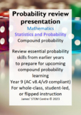 Probability review presentation (editable) - AC Year 9 Mat