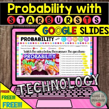 Preview of Probability with Starbursts Activity in Google Slides Distance Learning