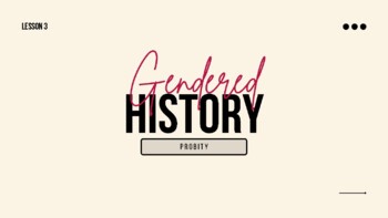 Preview of Probity Gendered Education for Middle School Lesson 3: Gendered History - Women