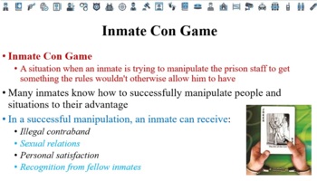 Preview of Problem Prisoners (Inmate ConGames) PowerPoint + Notes for Correctional Services