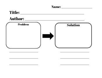 Problem/Solution Graphic Organizer by Maureen Nystrom | TPT