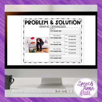 Preview of Problem Solution Graphic Organizers (Google Slides)
