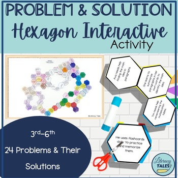 Preview of Problem & Solution Hexagon Interactive Reading Comprehension  Activity 