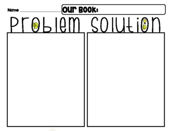 problem solution graphic organizer first grade