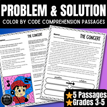 Preview of Problem & Solution: Reading Passages with Comprehension Questions, Graphic Org.