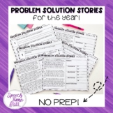 Problem Solution Stories for the Year (no prep)